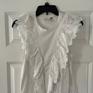 Topshop White Lace Blouse
